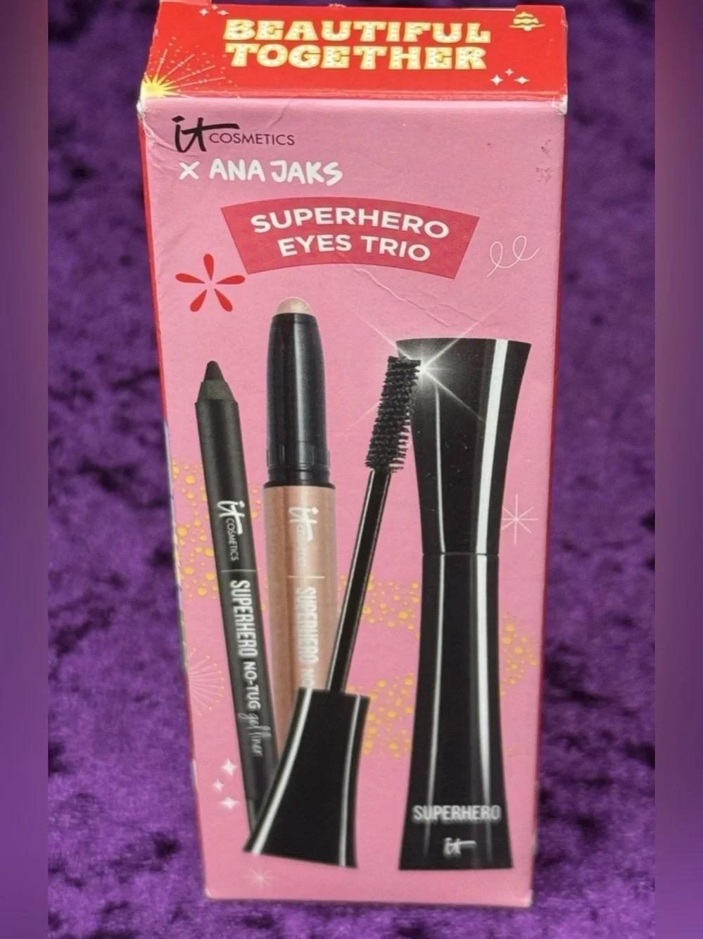 IT Cosmetics Superhero Eyes Trio ANA JAKS Shadow Stick Mascara Liner FULL SIZED